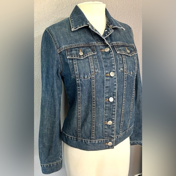 J.Crew Denim Jacket Women’s Size S Small Blue Jean 100% Cotton Button Front - Picture 6 of 14